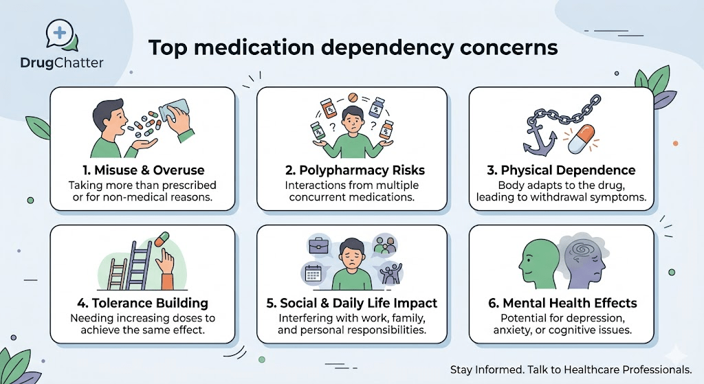 Top medication dependency concerns