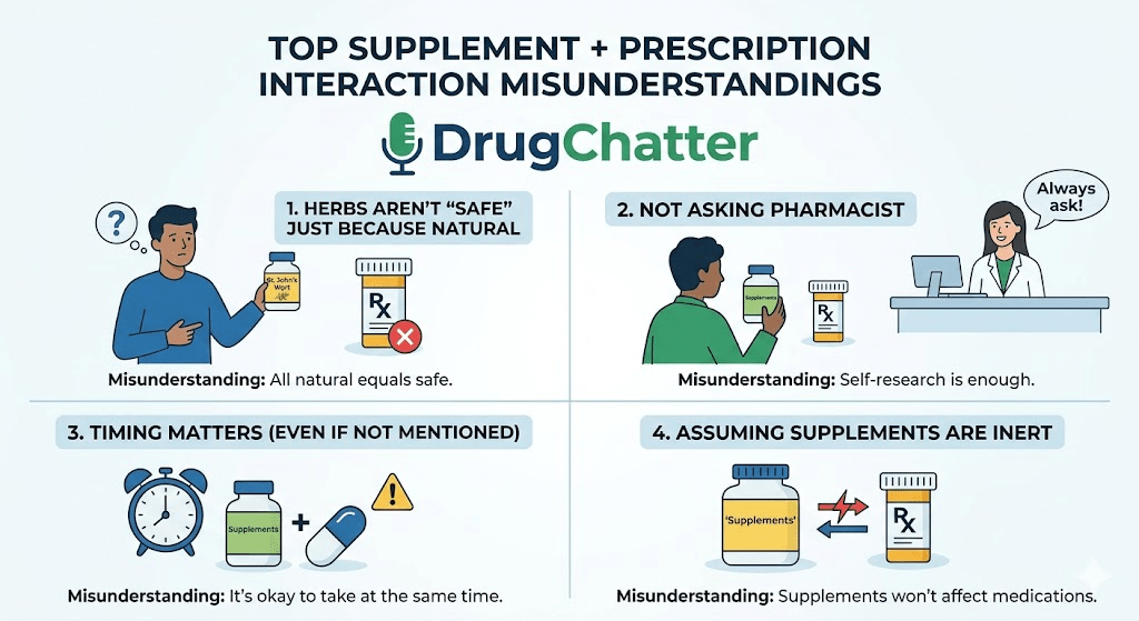 Top supplement + prescription interaction misunderstandings