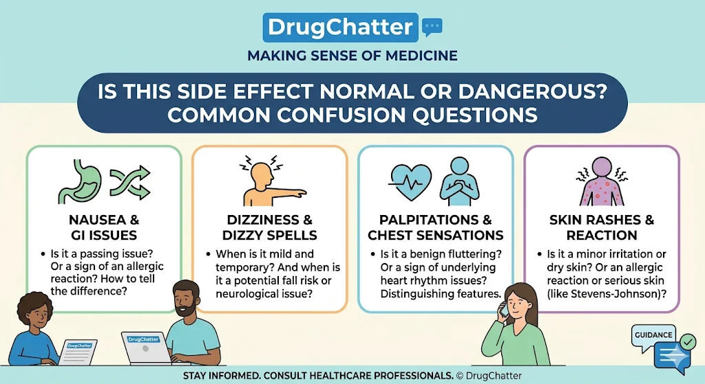 Top 'is this side effect normal or dangerous?' confusion questions